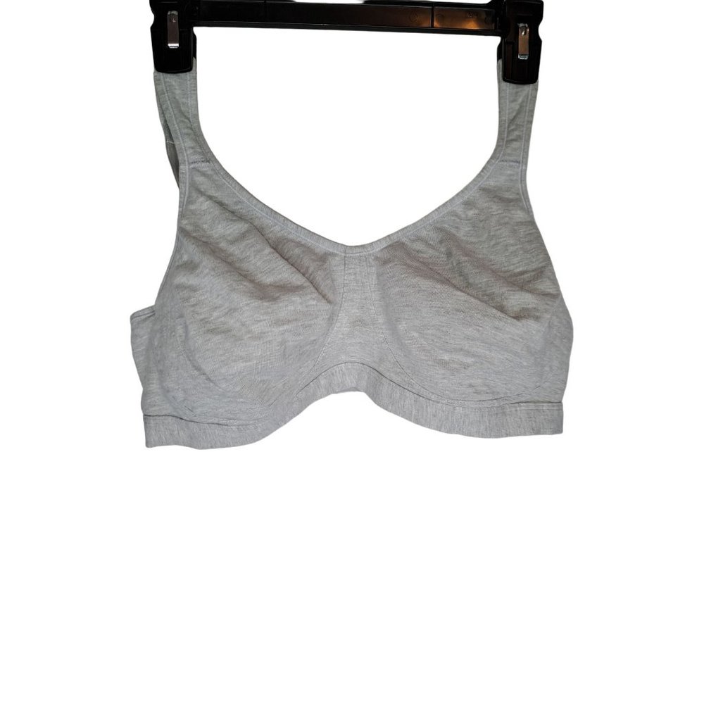 Playtex Light Gray Wirefree Cotton Blend Bra